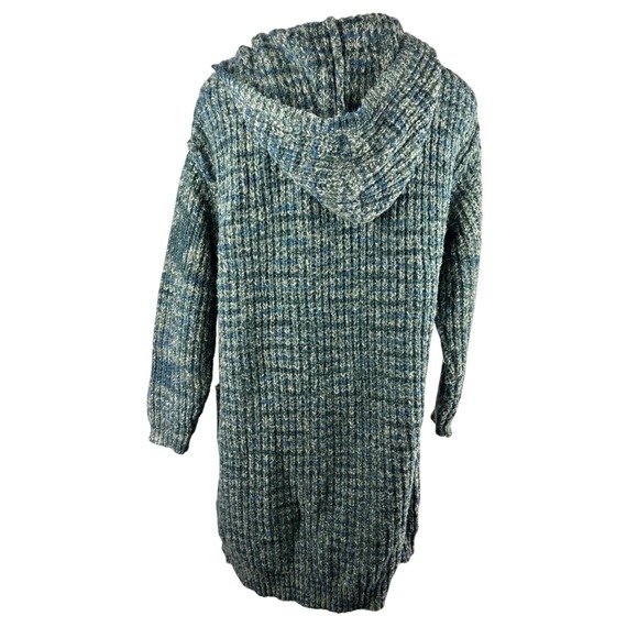*Flawed Sundance Long Cardigan Sweater Space Dye Duster Hooded Wool Blend Small - Picture 9 of 16